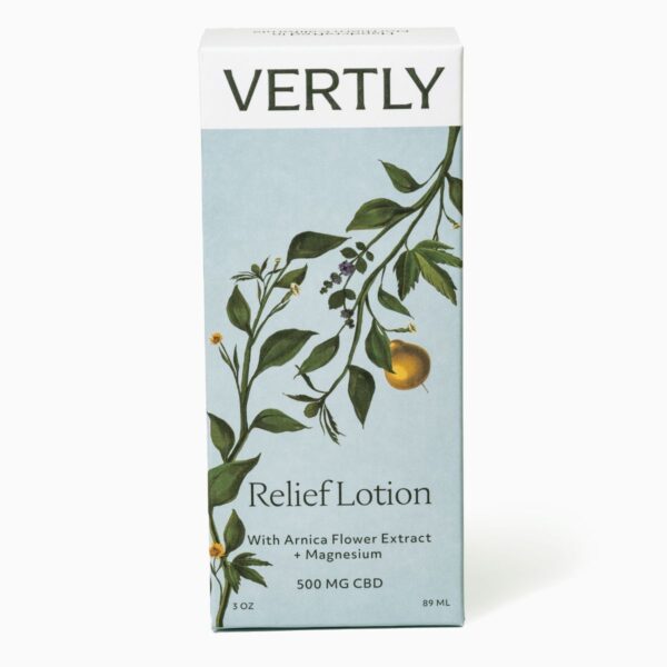 A box of vertly relief lotion